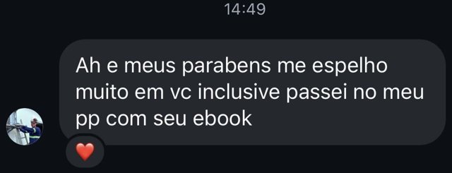 Print de depoimento de aluno(a) sobre os resumos