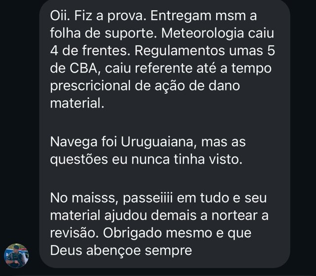 Print de depoimento de aluno(a) sobre os resumos