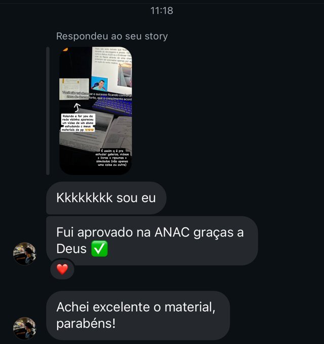 Print de depoimento de aluno(a) sobre os resumos