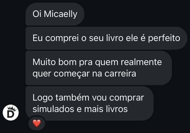 Print de depoimento de aluno(a) sobre os resumos