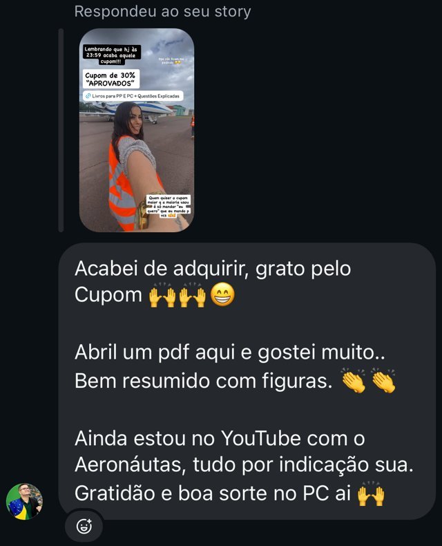 Print de depoimento de aluno(a) sobre os resumos