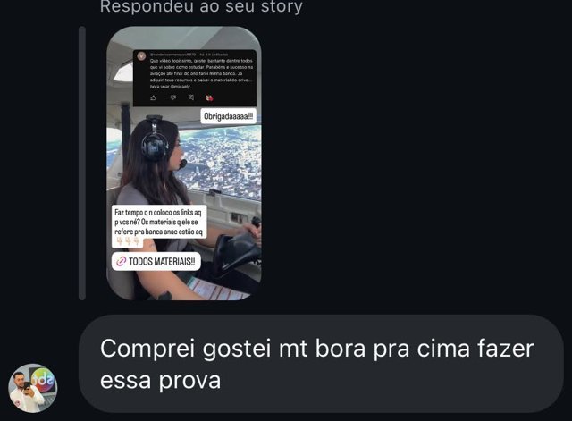 Print de depoimento de aluno(a) sobre os resumos