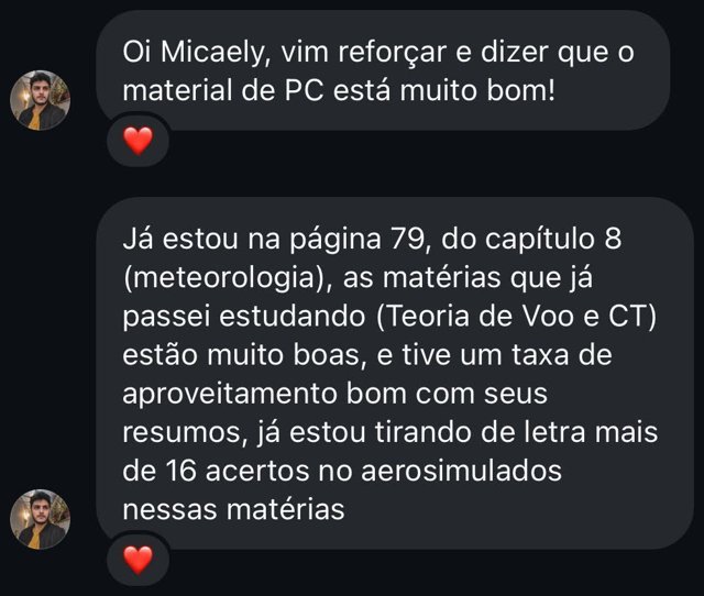 Print de depoimento de aluno(a) sobre os resumos