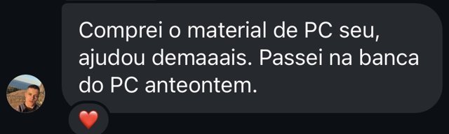Print de depoimento de aluno(a) sobre os resumos