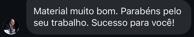Print de depoimento de aluno(a) sobre os resumos