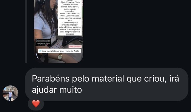 Print de depoimento de aluno(a) sobre os resumos