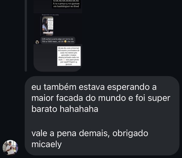 Print de depoimento de aluno(a) sobre os resumos