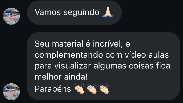 Print de depoimento de aluno(a) sobre os resumos