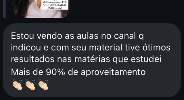 Print de depoimento de aluno(a) sobre os resumos