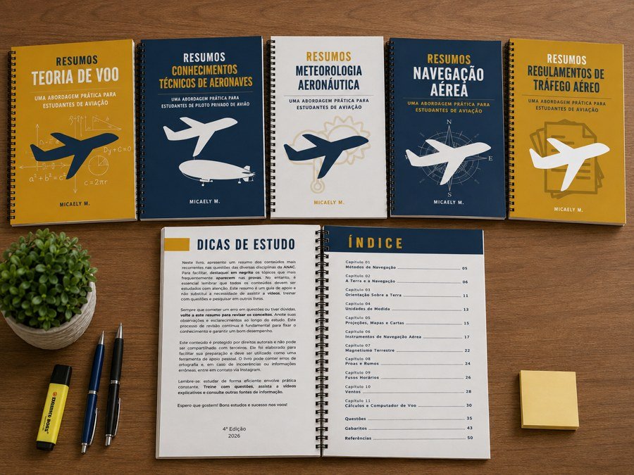 Combo de Resumos de Piloto Privado com mais de 200 questões